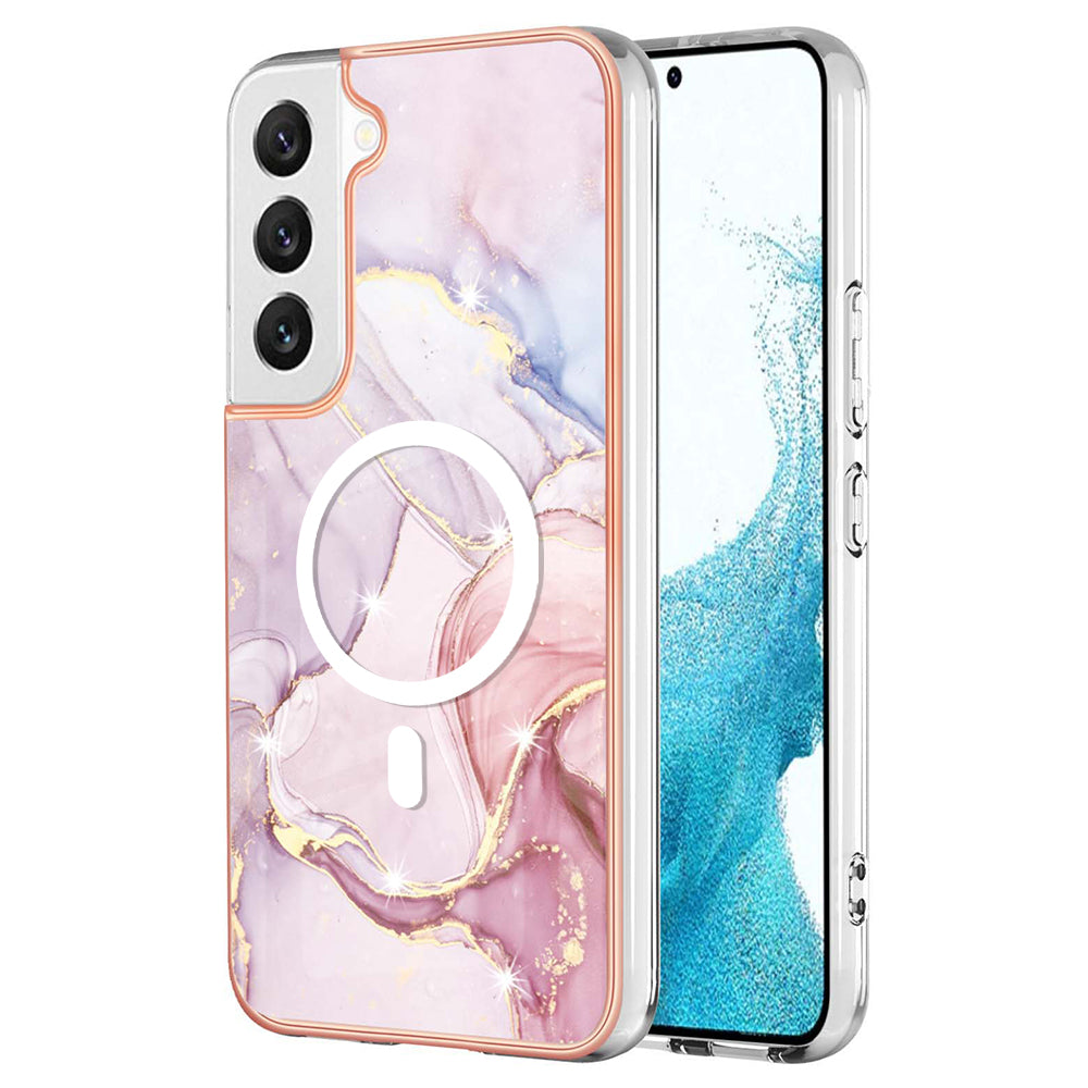 YB IMD Series-19 for Samsung Galaxy S22 5G Magnetic IMD Pattern Phone Case Electroplated 2.0mm TPU Cover YB IMD Series-19 for Samsung Galaxy S22 5G Magnetic IMD Pattern Phone Case Electroplated 2.0mm TPU Cover
